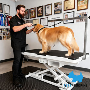 Mesa <span class=keywords><strong>de</strong></span> Peluquería Eléctrica Profesional Ajustable con Brazo en X para Perros <span class=keywords><strong>de</strong></span> <span class=keywords><strong>Raza</strong></span> Grande y Gatos, Salón Veterinario o Suministros para <span class=keywords><strong>Mascotas</strong></span> - Product Image 1