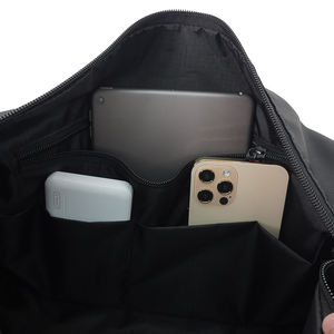 Sac à dos d'affaires pour femme et homme, personnalisable avec logo, pour jeunes, loisirs, <span class=keywords><strong>voyage</strong></span>, ordinateur portable, avec charge USB, noir - Product Image 3