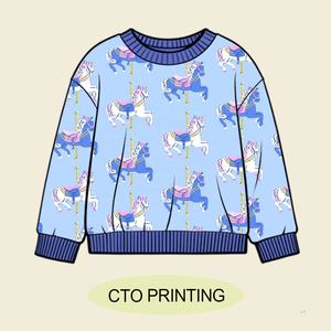 Enfants vêtements de haute qualité enfant en bas âge 95% coton éponge bébé sweat à col rond OEM impression personnalisée bébé sweat à col rond garçons - Product Image 5