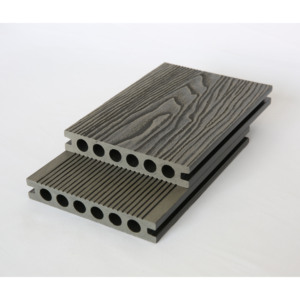 옥외 테라스 방수 WPC Decking 합성 마루 3D 돋을새김된 갑판