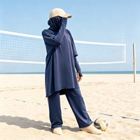 Ensemble de sport modeste 2 pièces style Dubaï pour femme, séchage rapide, idéal pour la gym, la course et l'entraînement islamique