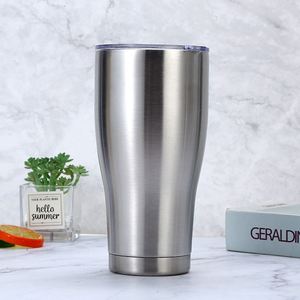 30oz Stainless Contoured Tumbler Vacuum Insulated Gym Hiking <b>Large</b> Capacity Water Cup - Product Image 3