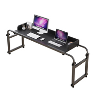 Table de lit croisée Table de chevet simple Salle à manger et ordinateur de bureau Bureau d'ordinateur réglable en hauteur pour les paresseux