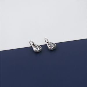 Collar con Colgante de Calabaza de Plata de Ley 925 con Elementos Chinos de Estilo Vintage para la Creación de Joyas - Product Image 3