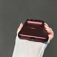 Coque magnétique sans cadre couleur métallique originale pour iPhone 18 Pro 17 Air 16 15 14 13 12 Pro Max Plus, finition mate AG, rigide et fine