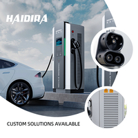 Station de recharge rapide extérieure HAIDIRA DC 30-400kW IP55 Chargeur EV à double connecteur OEM ODM