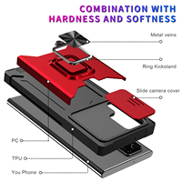 Coque de téléphone blindée pour Samsung Galaxy S21 S20FE S21Ultra S22 S22Plus S21FE anneau magnétique support de fenêtre de protection