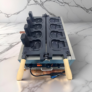 Máquina para Hacer Waffles y Tazas de Té Eléctrica Semiautomática de Acero Inoxidable para Uso Doméstico en Cafeterías y Panaderías, Enchufe Tipo Americano - Product Image 4