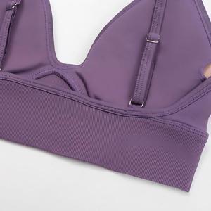 Sujetador Deportivo YIYI de Verano con Doble Tirante, Sin Costuras, Espalda Descubierta, Secado Rápido, para Mujer, con Soporte Alto, Relleno en el Pecho, Efecto Push-Up, para Fitness - Product Image 6