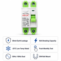 Disjoncteur différentiel électromagnétique RCCB 2P 4P 16A-63A 30mA 100mA 300mA Type AC RCD 6kA 10kA Rail DIN IEC61008 CE
