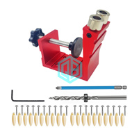 Jeu de gabarits de poche OEM à usage intensif avec pince Guide de perçage en aluminium robuste pour trous à angle de 15 ° pour outils de travail du bois et de menuiserie