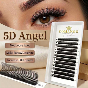 Extensions de <span class=keywords><strong>cils</strong></span> 5D Angel Flower Fairy en gros, 0,07 mm, 5-20 mm, courbure LC/LD/M, effet mouillé 5D Spike - Product Image 1