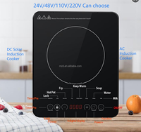Cuisinière à induction solaire DC 24V-48V MZD 2025 avec commande tactile, cuisinière à induction solaire avec 2 types de prises à Dubaï