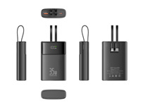 Power Bank Pengisian Cepat 35W 10000mAh Pengisi Daya Portabel dengan Kabel Ganda Terintegrasi Baterai Eksternal untuk iPhone 16 17 Samsung
