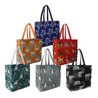 Sac à provisions portable réutilisable avec logo personnalisé, processus de pressage à chaud, sac d'emballage non tissé