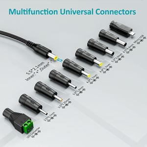 Adaptador de Corriente CA/CC Universal de 45 W, 5 V-15 V, 3 A de Salida, Protección OTP, 8 Conectores, 2 Años de Garantía, Nuevo, para Viajes, Teléfono Móvil - Product Image 2