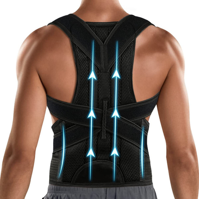 Adjustable Breathable Adult Posture Corrector Comfortable Neoprene Intelligent Strap Back Brace with Professional Protection