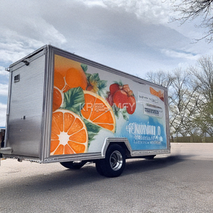 Kiosque mobile de concession au design coco, remorque de rue d'été, chariot de restauration rapide, remorque alimentaire mobile, kiosque à fruits pour événements extérieurs - Product Image 1