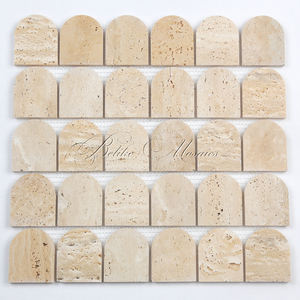 Carrelage mural en mosaïque de marbre de style arcade décor à la maison caractéristique chic couvrant la façade de dosseret moderne transformer la conception minimaliste - Product Image 2