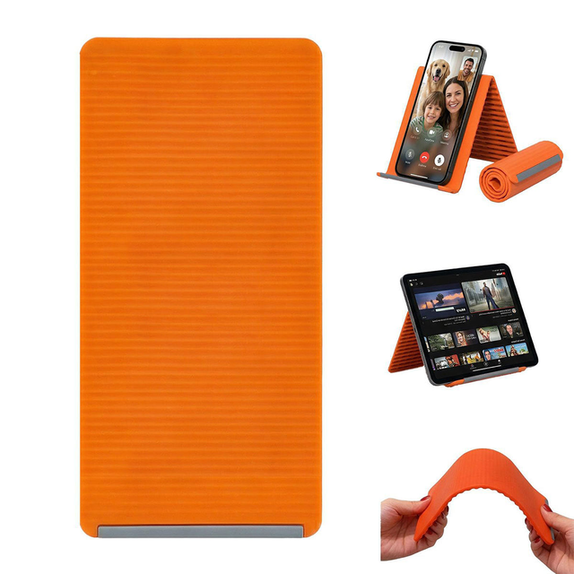 Adjustable Soft Eco-Friendly Silicone Folding Phone Holder Durable Anti-Slip Phone Tablet Stand Portable