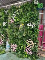 Clôture de jardin moderne en plastique, plantes artificielles murales, feuilles et décorations de mariage, écran de confidentialité pour jardin et cour extérieurs
