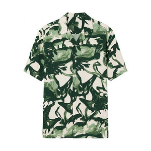 Tremendous Prices Relaxed Fit Print Short Sleeve Button Front Sustainable Abstract <b>Repeat</b> Pattern Men's Casual Summer Shirt - Product Image 1