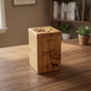 B.S. INTERNATIONAL Wholesale Supply American Style Wooden Cremation Urn Adult 220 Cubic Inch Capacity 3-Year Custom Color Model - Product Image 2