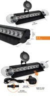 Deux flash synchro avec un contrôleur Lumière stroboscopique pour tableau de bord à LED pour l'intérieur de la voiture Lumière stroboscopique décorative pour l'intérieur de la voiture