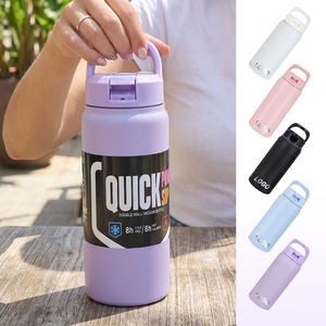 กระติกน้ำร้อนแบบพกพาขนาด 25 ออนซ์ สีดำ ดีไซน์ทันสมัย ผลิตตามสั่ง ขายส่งจากโรงงาน รับผลิตแบบ OEM ความจุ 750 มล. พร้อมฝาปิดแบบหลอดดูด - Product Image 5