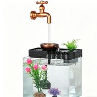 Nouvel aquarium de bureau à eau courante, ornement de bureau, décoration intérieure de style zen, fonction Feng Shui attirant la prospérité