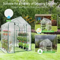 Serre de jardin agricole en PVC avec cadre métallique, jardin vert, VERTAK