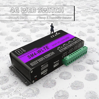 SMS GSM 4G LTE App Télécommande Commutateur de système domestique intelligent Relais marche/arrêt 4 canaux avec option de capteur de température et d'humidité SM4