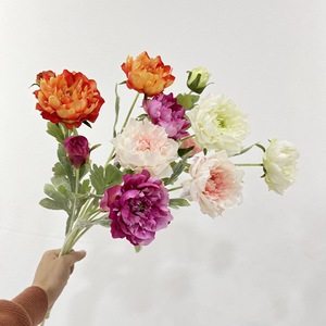<b>Artificial</b> <b>Peony</b> Flowers Silk Flocked Waterproof For Wedding Home Decor Outdoor Photography Props - Product Image 1