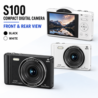 Fotocamera Digitale S100 75MP 5K con Zoom 18X, Doppia Fotocamera F2.0, WiFi, Schermo 2-3 Pollici, Selfie, Vlog per Studenti, Sensore CMOS, EIS