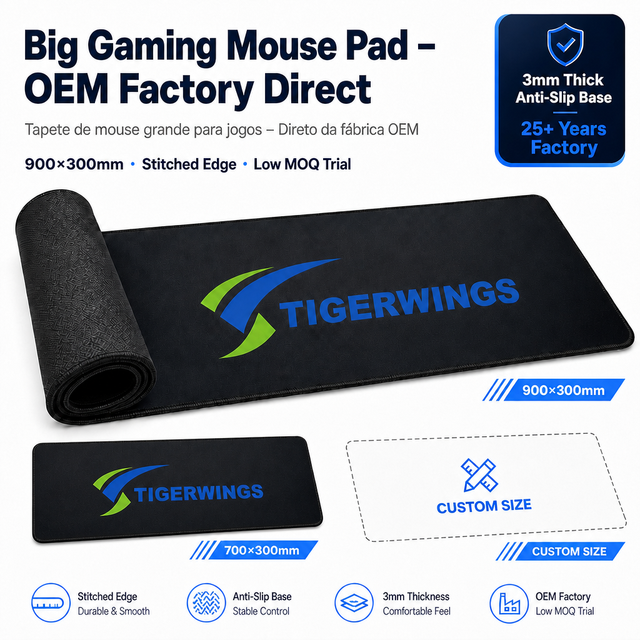 XXL Gaming Mouse Pad Extra Large Desk Mat Non-Slip Rubber Base Keyboard Mouse Pad Stitched Edge Custom Logo Wholesale Brazil