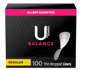 U by <span class=keywords><strong>Kotex</strong></span> Balance Wrapped Panty Liners, longitud regular, 80 unidades - Product Image 4