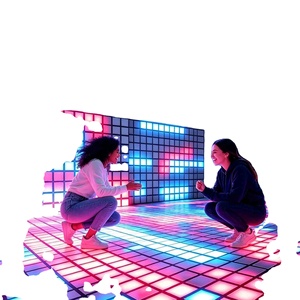 Lumière interactive carrée à activation par le pied, lumineuse et tendance, pour parcs d'aventure et espaces publics, en plastique - Product Image 1