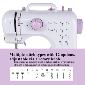 ماكينة خياطة كهربائية محمولة 505 متعددة الوظائف للاستخدام المنزلي وخياطة ملابس الأطفال يدويًا مصنوعة من البلاستيك - Product Image 2