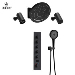 Ensemble de pomme de douche minimaliste en acier inoxydable avec affichage numérique intelligent, robinets de salle de bain pour la maison - Product Image 3