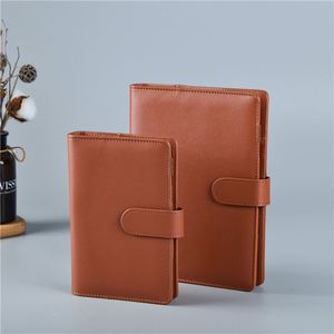 X418 Stock A5 B5 Pu Leather Journal 6 <b>Ring</b> <b>Binder</b> Planner Cover Budget <b>Binder</b> Notebook in Summer Colors for Girls - Product Image 4