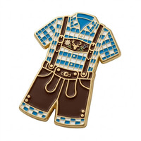 Épinglette personnalisée en alliage de zinc émaillé souple, style traditionnel bavarois, pour événements régionaux d'Oktoberfest (vente en gros)