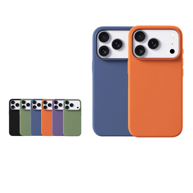 Compatible for Apple iPhone 17 Pro Max 17 True Liquid Silicone Phone Case with Magnetic Camera Button Full Coverage Animation