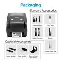 Impresora Térmica de Etiquetas de Escritorio MEFERI MP4000D de 4.25 Pulgadas, 203dpi, Transferencia Térmica Directa, ZPL, EPL, USB, Ethernet, RS-232
