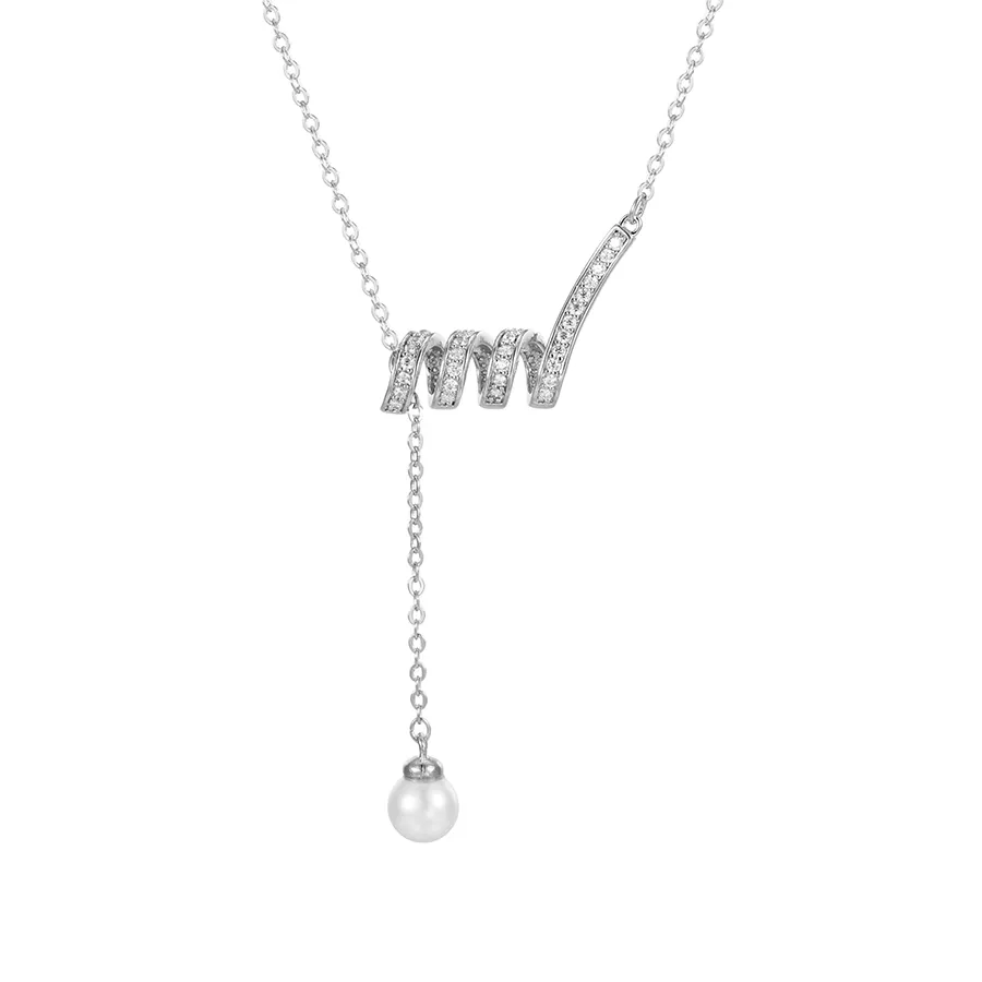 YMnecklace-01237 Xuping Collier Perle Joyeria De Moda Faux Ngọc Trai Mặt Dây Chuyền Vòng Cổ