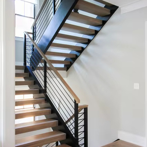 Revestimiento de Limpieza Ecológico y Duradero <span class=keywords><strong>para</strong></span> Uso en Interiores, <span class=keywords><strong>para</strong></span> Apartamentos y Hoteles, Escalera Moderna de <span class=keywords><strong>Madera</strong></span> de Roble Blanco Mate, Garantía de 5 Años - Product Image 3