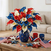 Vente chaude – Bouquet de mariée en fleurs artificielles Calla Lily en PU de haute qualité pour photographie de mariage et décoration intérieure – Moulage par injection haut de gamme