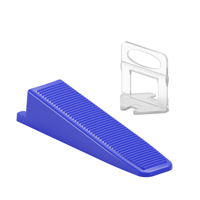 Système de nivellement des carreaux en plastique Clips et cales de nivellement des carreaux en céramique 100pcs Système de nivellement des carreaux