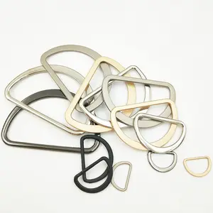 Durable Nickel Free Custom Zinc Alloy Metal D-ring Hardware Hook D Rings For Handbags