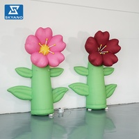 Décoration publicitaire gonflable personnalisée Alice Flower, décoration gonflable commerciale extérieure, fleurs gonflables