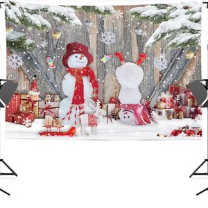 <span class=keywords><strong>Tapisserie</strong></span> murale de Noël, toile de fond scénique avec Père Noël, sapin et <span class=keywords><strong>neige</strong></span>, pour chambre et salon - Product Image 6